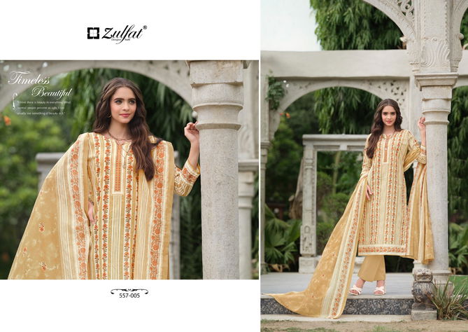 Nazrana Vol 3 By Zulfat Designer Printed Pure Cotton Dress Material Wholesale Online
